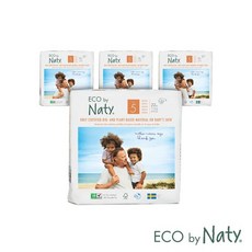[Eco by Naty] 네띠 친환경 밴드 기저귀 5단계 22매 x 4팩