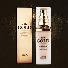 앙쥬 24k 숨금을 품은 에센셜 골드파운데이션, 1개, 21호 라이트 베이지 - anjo24k