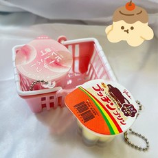트루픽 미니어처 말랑 젤리 푸딩 키링 열쇠고리 인형 볼체인 깜찍한 에어팟키링 미니 디저트 소품 핸드폰 고리 우정 커플