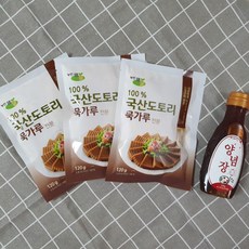 농민식품 김영근명인의 국산도토리묵가루120gX3봉 + 양념장220g 1개, 3개, 120g