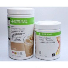 Herbalife 맨투맨 허벌라이프 (듀오) 포뮬라 1 건강한 식사 영양 쉐이크 믹스 (카페라떼) (맞춤형 단백질 파우더 포함)