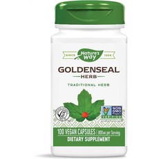 네이쳐스웨이 골든씰 허브 800mg 100베지캡슐 2병 Nature's Way Goldenseal Herb, 2개, 100정