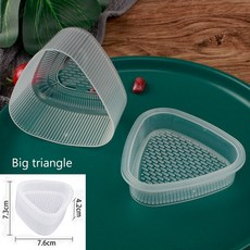 스시 금형 쌀 롤 쌀 공 세트 식품 제조기 프레스 금형 일본 롤 주방 가제 DIY 도구 주방 악세사리 쌀 공, 큰 삼각형, 1개