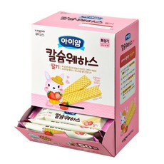 일동후디스 아동용 아이얌 칼슘웨하스 6g x 50p 딸기 300g 1개, 2개 - 아이얌아기밀