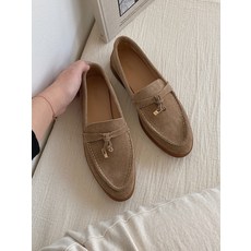 [곰블리] 천연소가죽 발편한 부들부들 스웨이드 로퍼 2cm