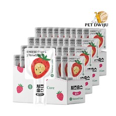 네츄럴코어 강아지 치즈 춥스, 딸기맛, 40개