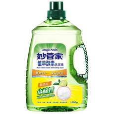 妙管家 植萃酵素洗潔精 小蘇打 (清新檸檬) 3200g, 3.2kg, 1桶