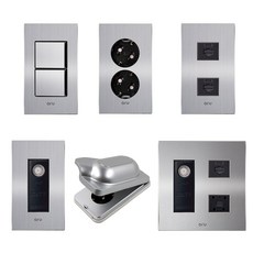 아루 알루미늄 스위치 1구 스위치커버 콘센트 전기 전등 aru, 맹커버1개용(직사각), 1개