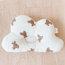 [돗투돗X마롤로뜨] 30수 아기 베개 구름 베개 짱구 베개 신생아, 나염구름베개_돗테디, 1개