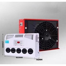 캠핑카 에어컨 카라반 대형트럭 화물차 카니발 차박 소형 무시동 중장비 크레인 무선에어컨, 12V 옐로우 세트