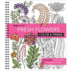 Color & Frame - Nature (Adult Coloring Book) (Spiral)