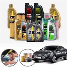 그랜져HG(15~16) 2.4 가솔린 합성엔진오일 필터세트 5리터 a2656+o182 ONL-0500064 cs01037, 맥원 5W40 필터세트
