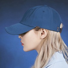 바잘 [바잘] 로즈 골드 더블링크 오버핏 볼캡 네이비