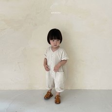 키즈린넨점프슈트