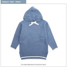 [에꼴리에] 18년도 겨울상품! 할인이 많은 주니어 여아동용 소녀취향의 멋스럽고 편안하며 포근하고 따뜻한 레깅스와도 잘어울리는 롱기장 후드니트 티셔츠 니트