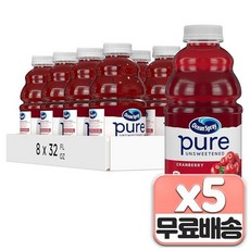 오션스프레이 100% 순수 크랜베리 주스 100% Pure Cranberry Juice, 40개, 946.4ml