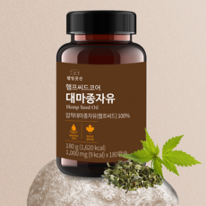 냉압착추출 100% 캐나다산 대마종자유 1000mg 180캡슐 (6개월분), 1개, 180정