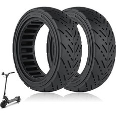 듀얼트론 미니 스피드웨이 레거프로 스쿠터용 8.5인치 스쿠터 솔리드 타이어 8.5x2.5 전기 8.5x38 12 x2.5 오프로드 전후륜 교체블랙 2팩, Black/ 2 pack