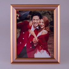 맞춤액자 진열함 대 스윗 A412인치 웨딩사진 편 담쟁이 눕다 fly 사진을 현상함, 로즈 골드 （사진을 현상함 7인치 1