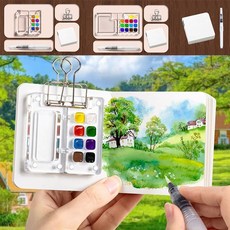 (무료배송/빠른출고)미니 휴대용 팔레트 수채화 스케치 케이스 8색 세트 _ 2025923EA vmf*0962DG
