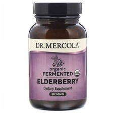 Dr. Mercola 닥터 메르콜라 Organic Fermented Elderberry 60 정, 1세트, .