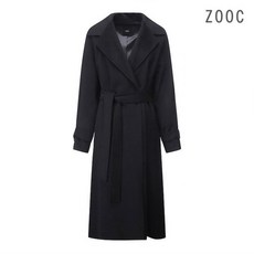 주크 와이드카라 핸드메이드 코트 V204MSG957 BK