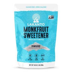 Lakanto Powdered Monk Fruit Sweetener with Erythritol - Powdered Sugar Substitute Zero Calorie K, 1개, 453.59g