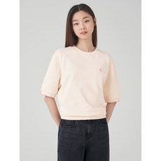 BEANPOLE 빈폴 LADIES 레이디 배색 포인트 반소매 스웨트 셔츠 - 아이보리 190576