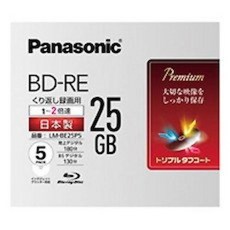 파나소닉 2배속 블루레이 디스크 편면 1층 25GB(재기록형) 5장 P - 블루레이장