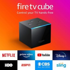 Amazon 2019년 출시한 알렉사가 4k 울트라 hd 스트리밍 미디어 플레이어 로 제작된 Fire TV 큐브 핸, 상세 설명 참조0