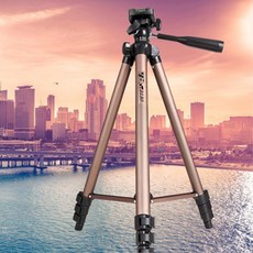4단삼각대 고급 셀카봉 거치대 셀카스틱 카메라봉, 3130삼각대(다크브라운)(홀더C), 리모컨없음, 1개