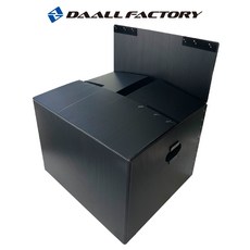 이사박스 1호 이사짐 이삿짐 이사용 플라스틱박스 수납정리함 단프라 포장박스, 검정, 벨크로형, 1개
