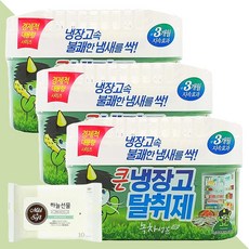 산도깨비 큰냉장고 탈취제 녹차 420g 3개(+하늘선물 물티슈 10매), 3개
