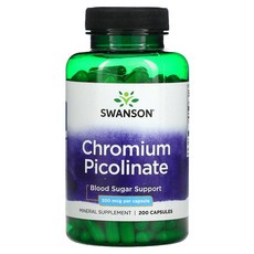 Swanson Chromium Picolinate 200 mcg 200 Capsules, 160, 1개, 200정