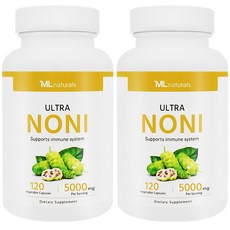 [미국빠른직구] 마이라이프 내추럴스 노니 5000mg 120정 2병, 2개