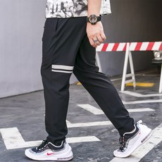 다온이네가게 레저 빅사이즈 나이트조명 츄리닝바지 남자 와이드 루즈핏 뚱보 네온 가을 캐주얼바지 발광함 운동 조거팬츠