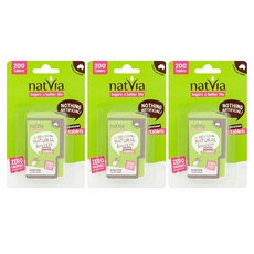 나트비아 내추럴 타블렛 스위트너 설탕대체 200정 x3개 Natvia Sweetener, 3개