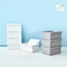 이누이 꿈꾸는 다용도 수납 장난감 정리함 유아정리함, 그레이 바구니, 1개