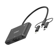 오텐 휴대 전화 TV 동화면 iphone 애플 트랜스 hdmi 화면 라인 안드로이드 typec 변환기 아이 패드 컴퓨, 블랙
