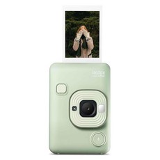Fujifilm 인스탁스 미니 라이플레이 하이브리드 인스턴트 카메라 - 딥 브론즈, Matcha Green, 1개