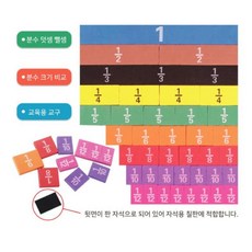 재밌는 수학 수업 쉬운 분수 이해 학습 교구 퍼즐교구