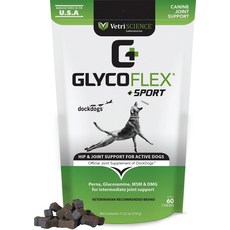 VetriScience GlycoFlex Sport Chews Joint Supplement for Dogs 60 count, 1개 - 글라이코플렉스