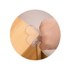 스페이스몰 하트 아기 모서리가드 투명모서리보호대 2P, 투명, 10세트