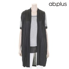 숄 카라 플리츠 가디건