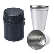 PBBB vajilla para acampar al aire libre juego de tazas de viaje suministros de pícnic de acero inoxi, 4PC, 폴로 니아