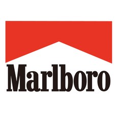 말보로 로고 스티커 marlboro 담배 데칼, 소, 화이트, 1개