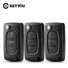 KEYYOU 푸조 파트너 206 207 208 시트로엥 C2 C3 C4 Xsara Picasso Berlingo 피아트 스쿠도 3BNT 플립 키 쉘 배송, 6)Key Shell Model 2 CE0523 HU, 1개