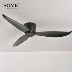 천장선풍기조명 실링팬 조명 LED 실링팬조명 SOVE 천장 선풍기 리모컨 모던 블랙 화이트 저층 DC 모터 30W 간단한 없는 가정 220V, 4) A1 Black - 44 inch, 4) A1 Black - 44 inch