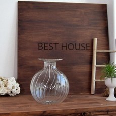 비룡상회 수반 유리화분 W6F27BE 물결호리병 화병 10x18cm 화병