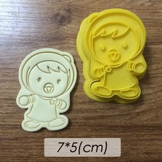 뽀로로 애니메이션 캐릭터 쿠키 쿠키틀 초콜릿틀 쿠키 커터 모양 몰드 홈베이킹 세트, 자그마한